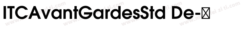 ITCAvantGardesStd De字体转换